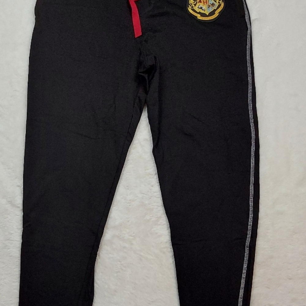 Harry Potter Hogwarts Universal Studios Black High Rise Joggers Size Large NWT